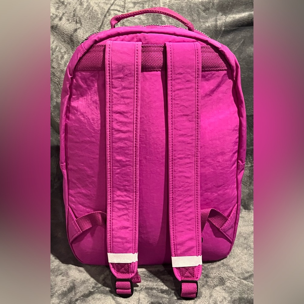 Kipling Pink Seoul Large Backpack new with tags Laptop sleeve - Picture 6 of 8